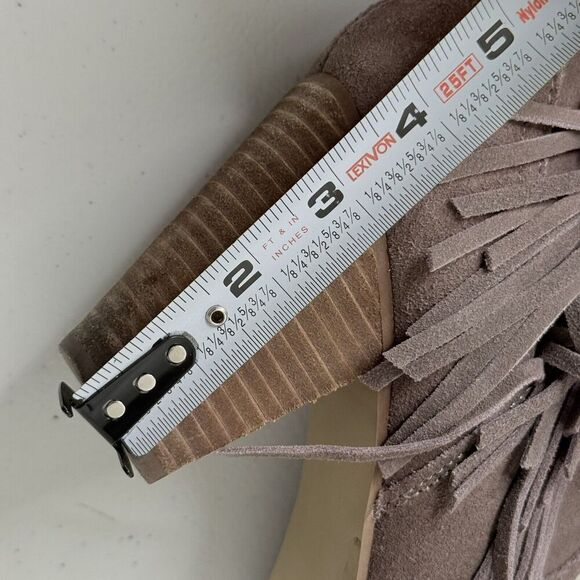 Steve Madden Ohio Size 10M Suede Ankle Booties Fringe Western Cowgirl Boho Boots - Picture 9 of 9